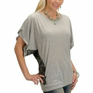 Wrangler Rock 47 Lace Overlay Top Size Medium
