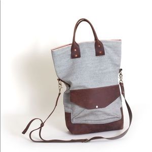 Reverse Denim Handmade Boutonne Fold Over Bag