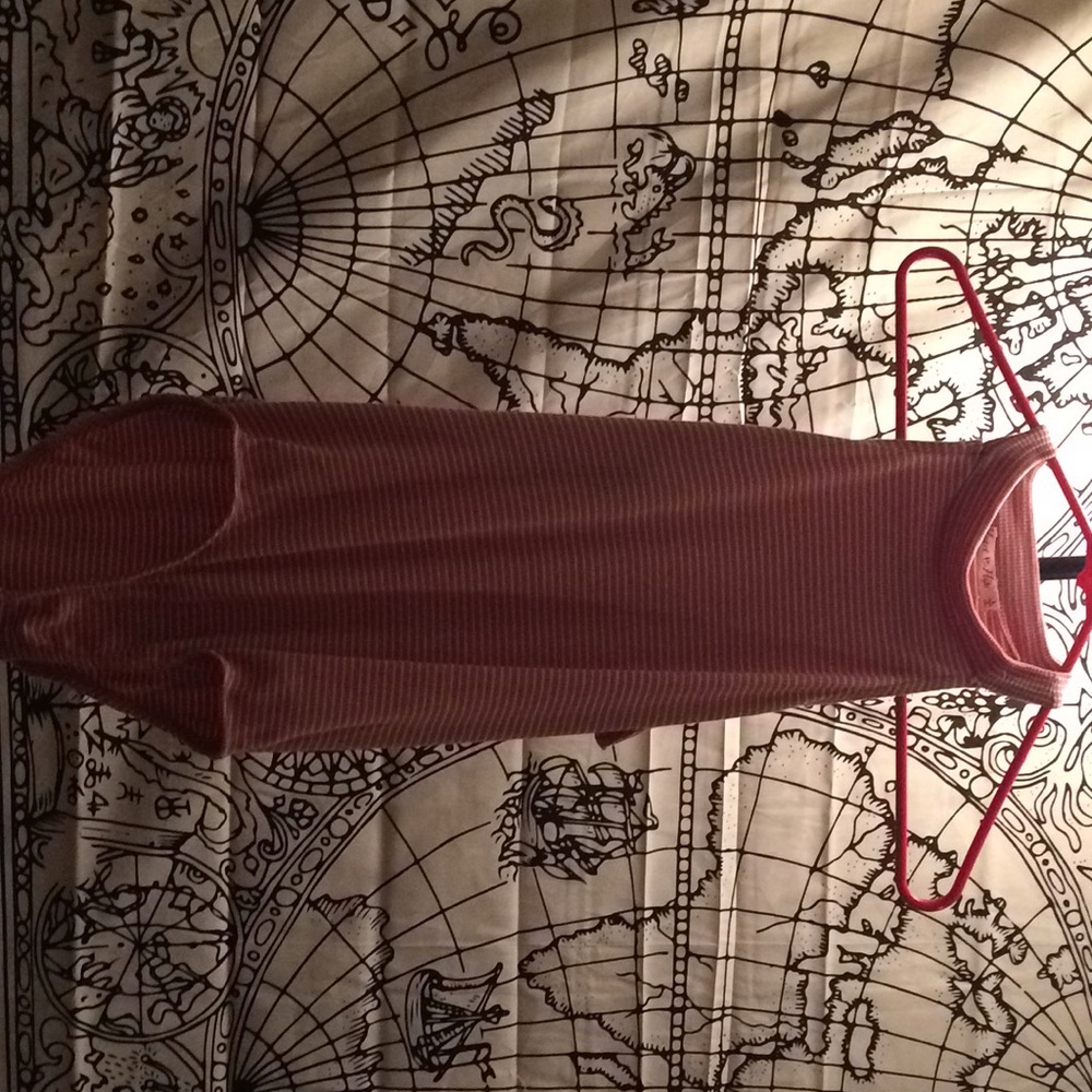 Pink and white stripes bodysuit good condition