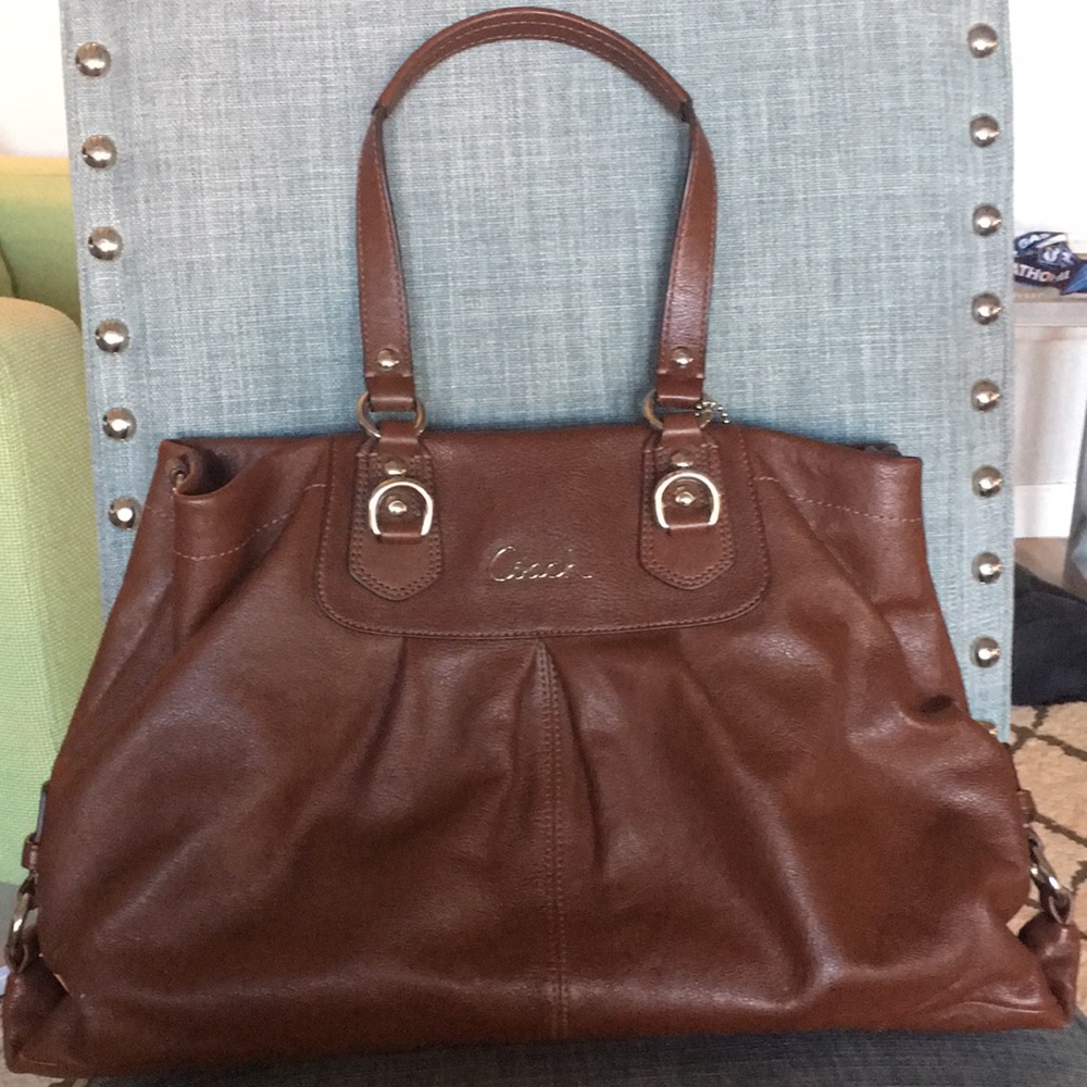 Brown leather Coach Handbag