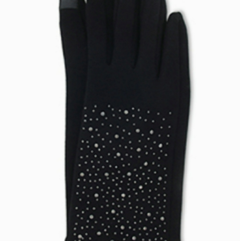 TEXTING GLOVES:  FLEECE LINED-BLACK