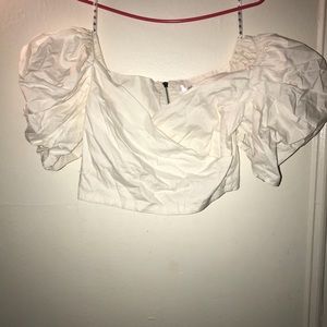 Puffer sleeve crop top