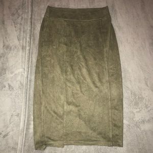 Faux suede skirt