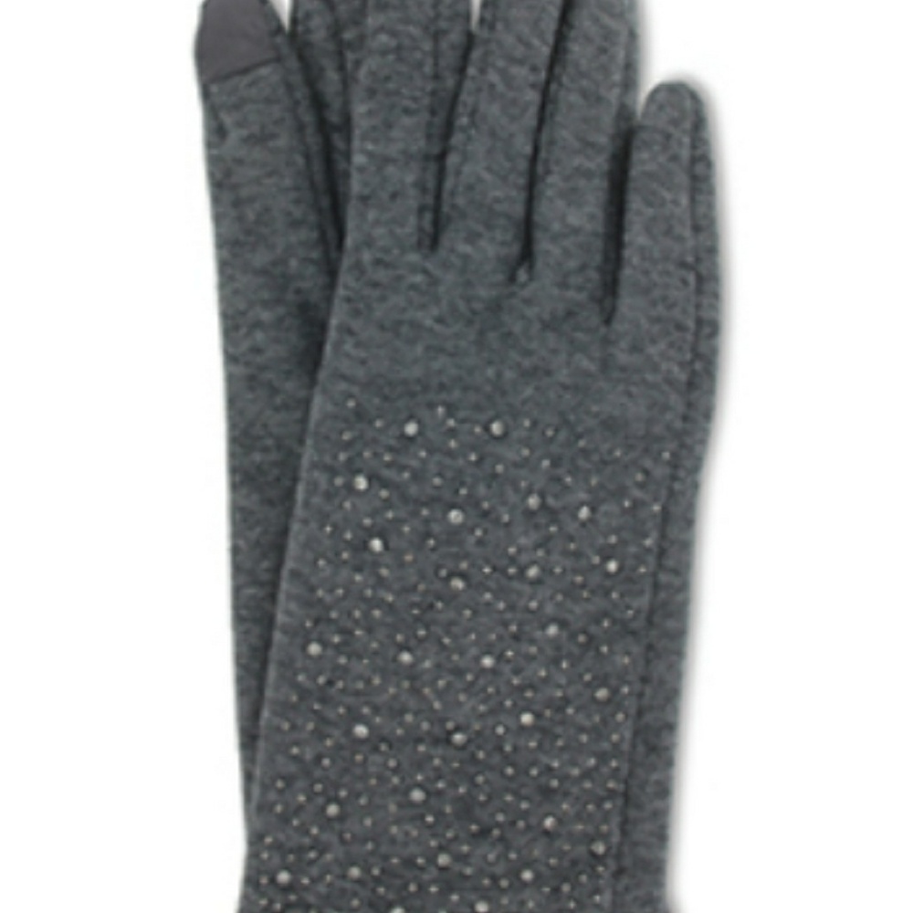 TEXTING GLOVES: FLEECE LINED-GREY