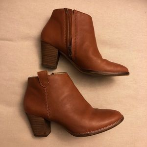 EUC Madewell Tan Leather Billie Ankle Booties 6