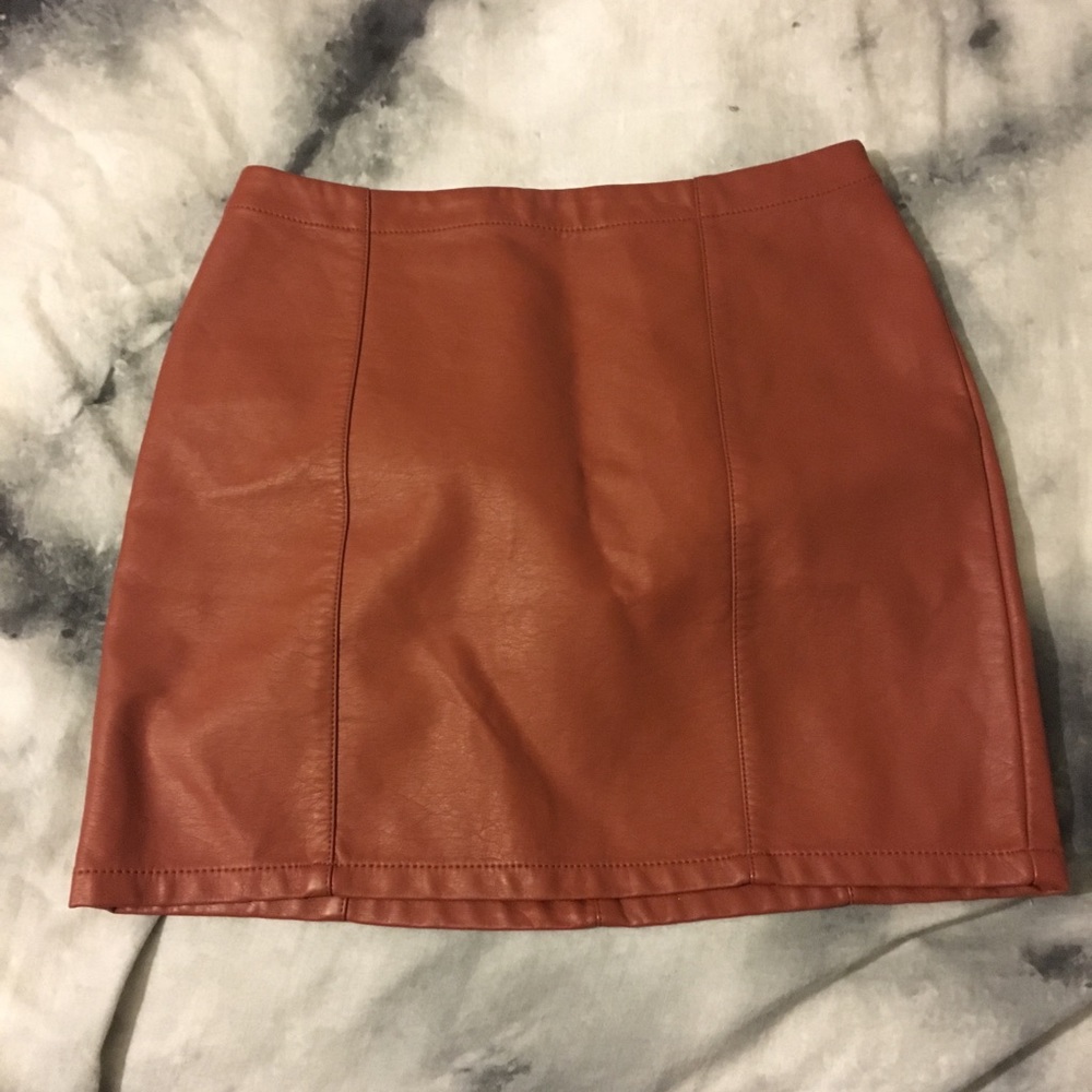 Leather forever 21 skirt