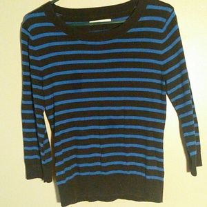 Black and blue striped shirt