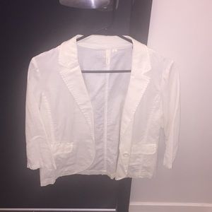 Cream covered blazer