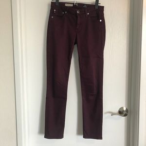 AG Stevie Ankle Jeans in oxblood