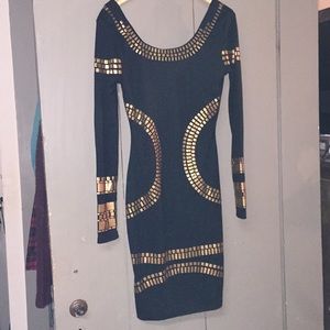 Black and gold Miusol dress