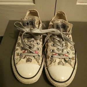 Converse shoes white with pattern