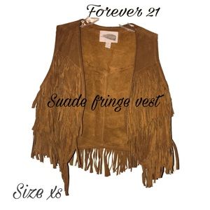 Forever 21 Suade Fringe vest