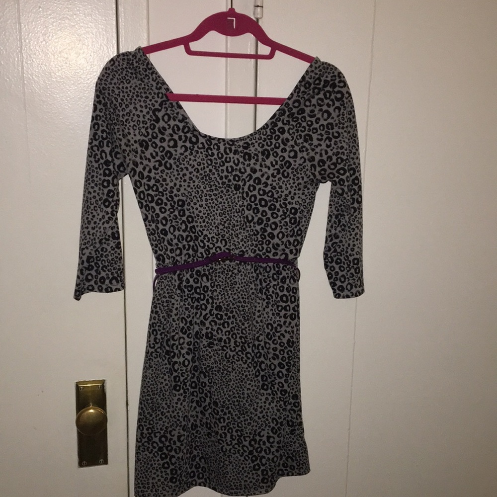 Cheetah dress with belt