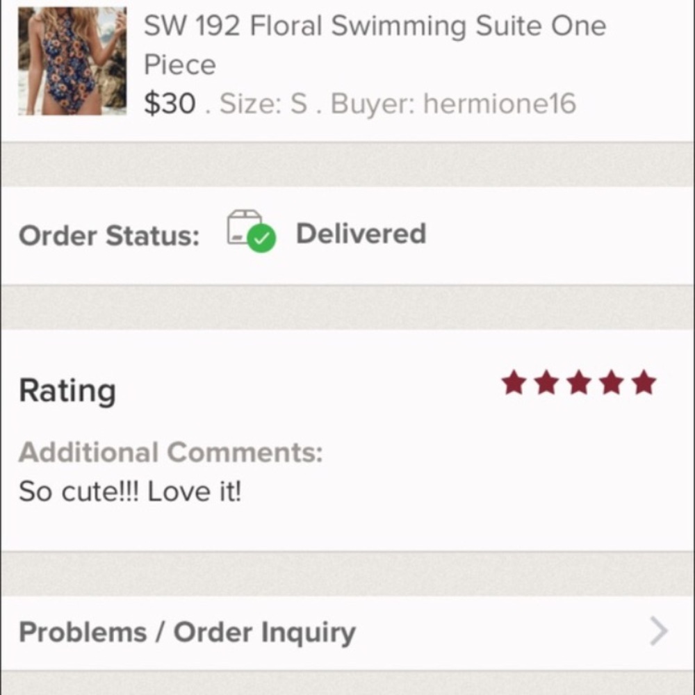 Floral swimming suite one piece Sw192 - Picture 3 of 3