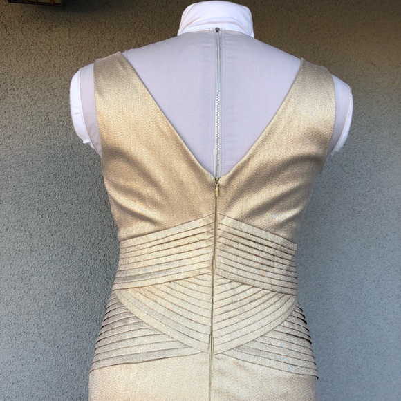 Nicole Miller gold cocktail dress - Picture 3 of 4