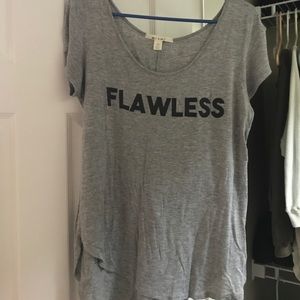 Francesca's casual tshirt "flawless"
