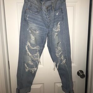 AEO Boyfriend Distressed Jeans