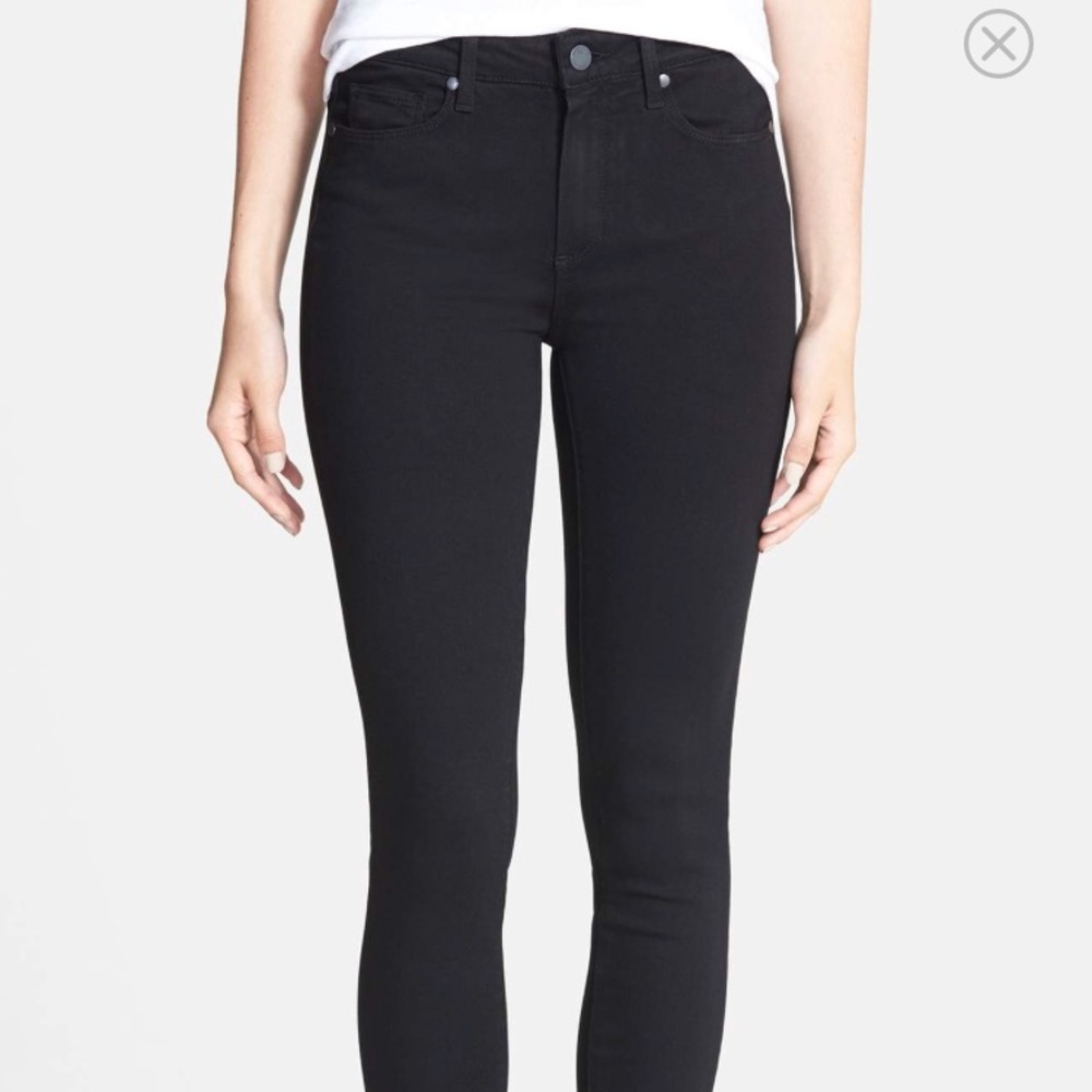 Paige high waisted black skinny jeans