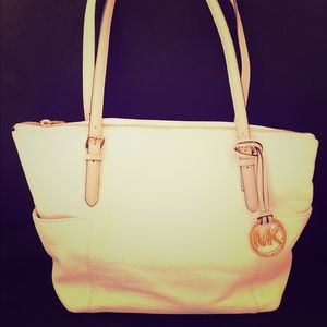 MK Cream Leather Tote