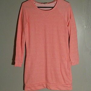 Peach pink sweater dress