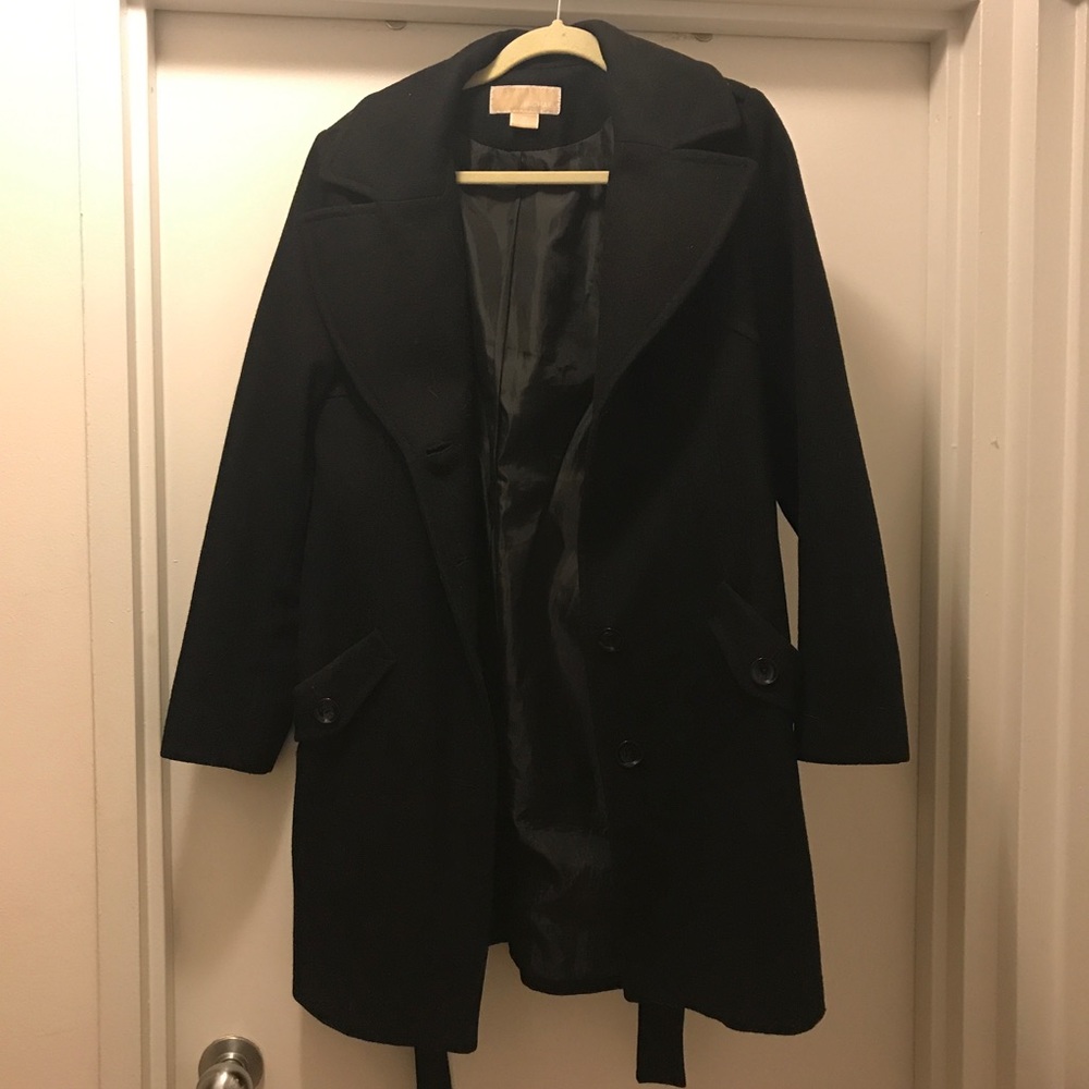 Michael Kors Black Peacoat in Medium