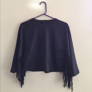 Fringe Suede Top