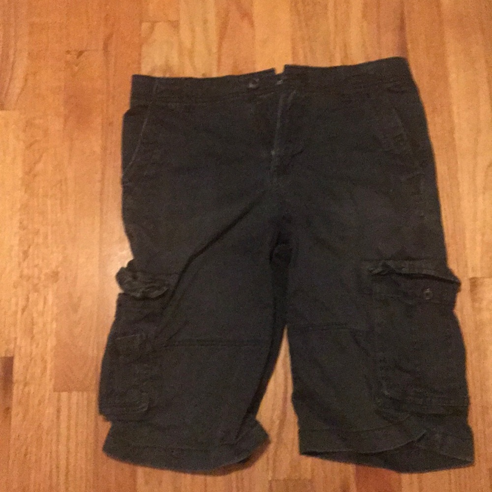 Medium length shorts.