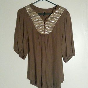 Brown Sacred Threads blouse