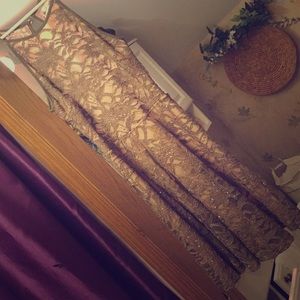 Nude sparkly lace dress