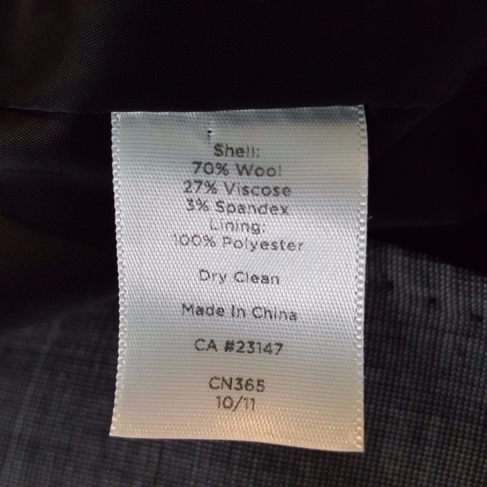 Talbots Gray Chambray Skirt SUIT 14 AX52 - Picture 8 of 8