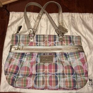 Coach Poppy Daisy Madras Shoulder Bag