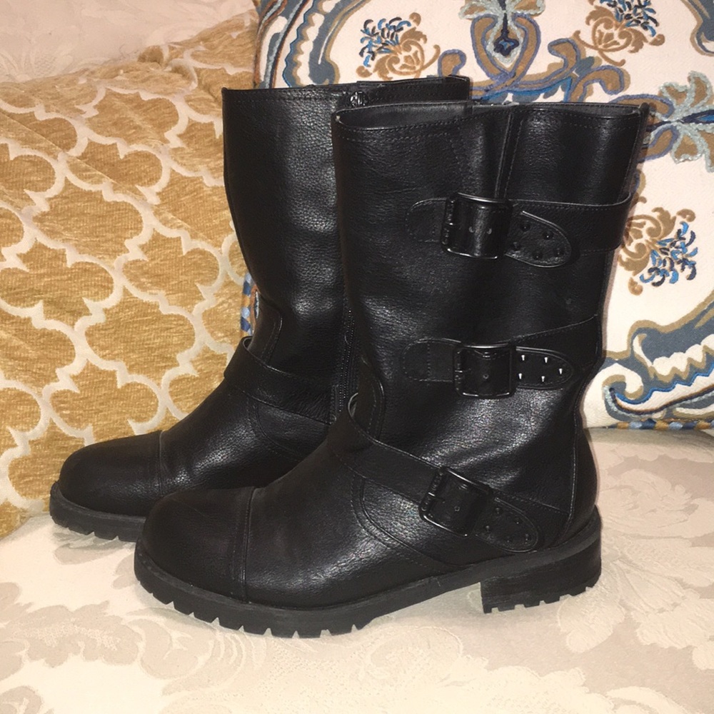 GUESS studded combat boots