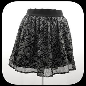 Charlotte Russe Skirts - Black and Gray "Lace" Skirt Charlotte Russe Skirts - Black and Gray "Lace" Skirt