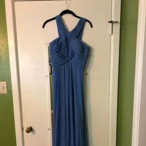Bill Levkoff Bridesmaid Dress V- Neck A-Line Dress
