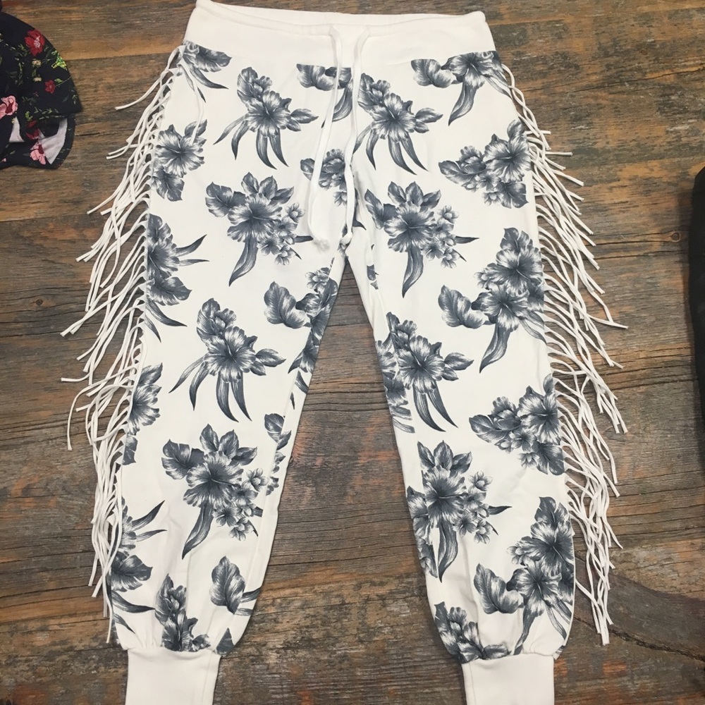 Amuse Society tropical floral sweats