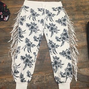 Amuse Society tropical floral sweats