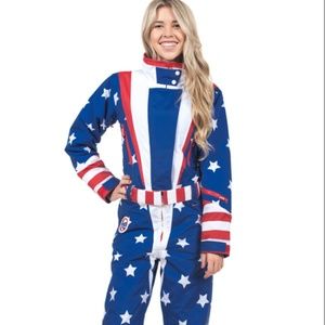 American Flag Ski Suit