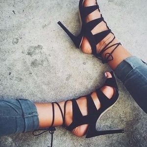 Worn Once! Steve Madden Lace-Up Sandals
