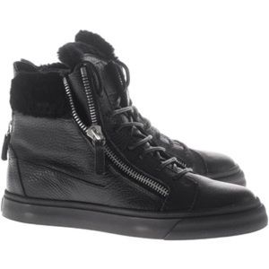 Giuseppe Zanotti Fur Lined Sneakers (Black)