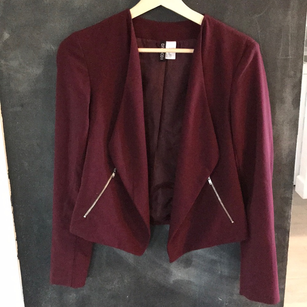 Burgundy blazer