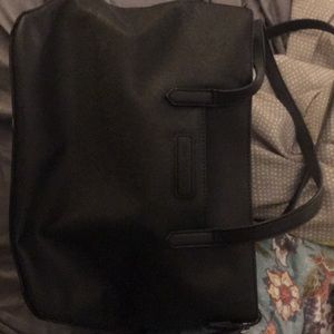 Black faux leather Vera Bradley Small tote