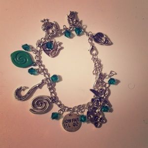 Moana Silver And Turquoise Charm Bracelet