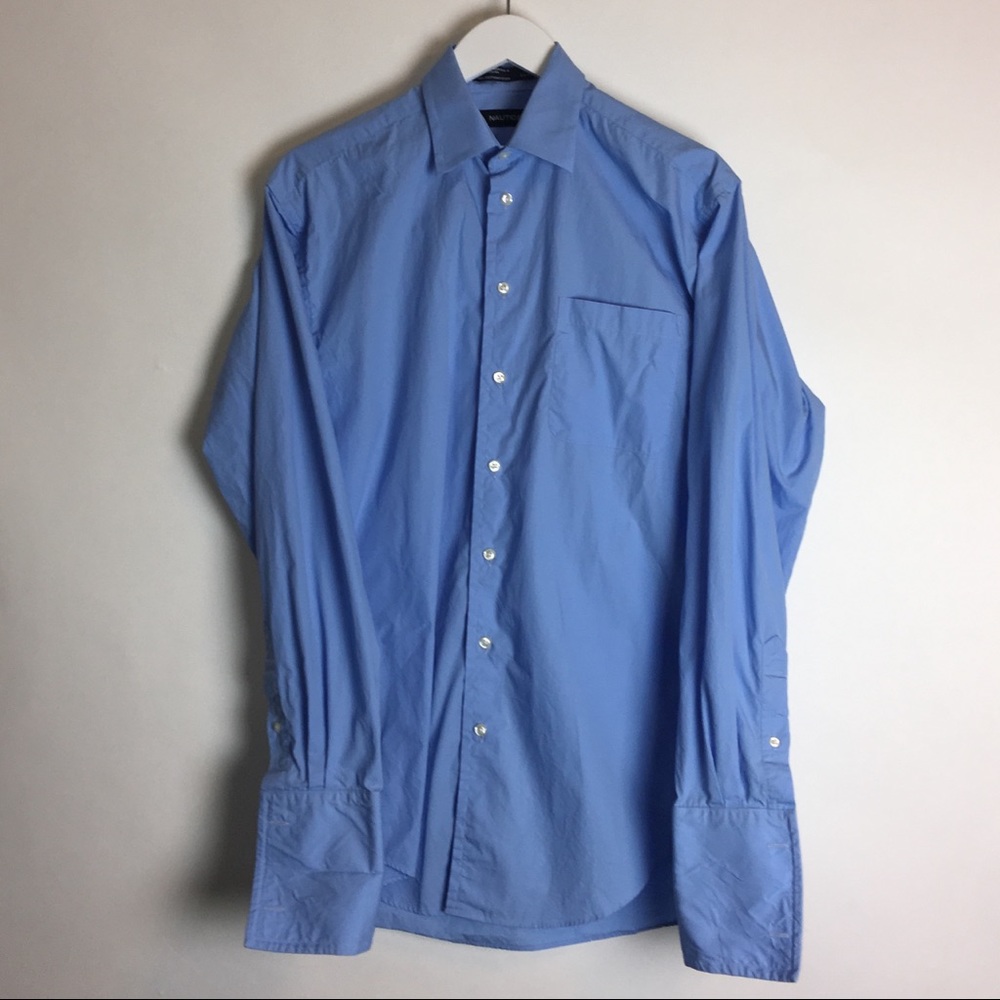 Nautica Dress Shirt Long Sleeve Button Up 15 34/35