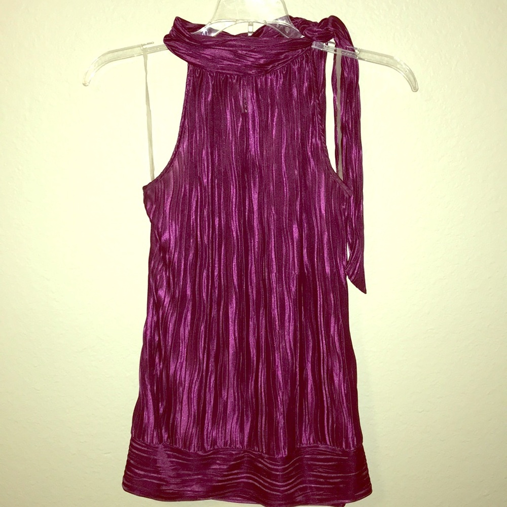 Satiny purple blouse