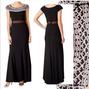 NWT $294🌐Xscape embellished illusion dress 4