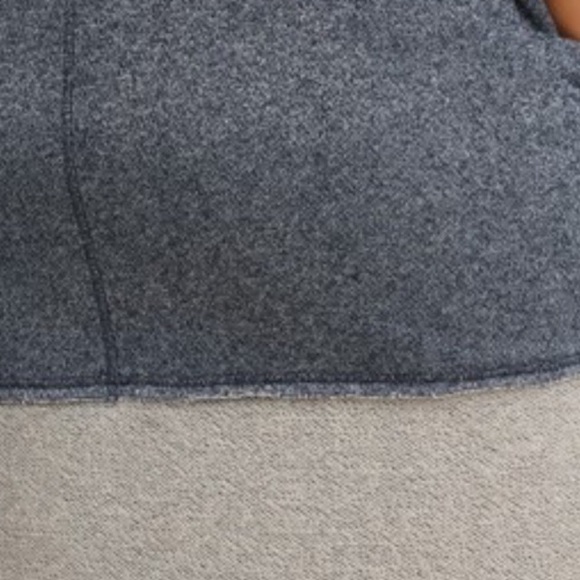 Blue Metallic Hi-Low Terry Dress w/frayed edges - Picture 5 of 5