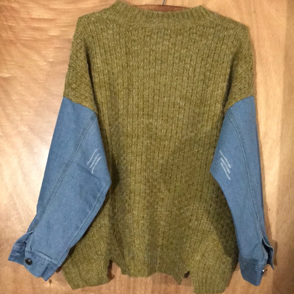 ❄️🍁SOLD SOLD Just In🍁❄️Loose Lightweight Patchwork Sweater - Picture 2 of 6