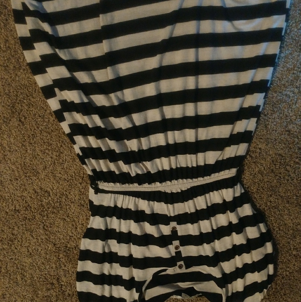 Papaya Stripped black dress