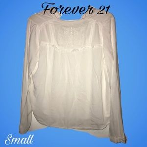 Forever 21 white long sleeve shirt