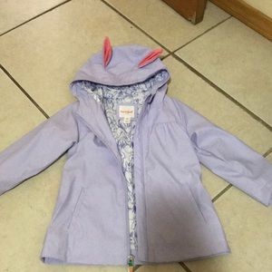 Lilac color raincoat